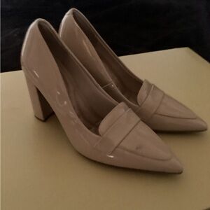 Chic Beige Women's Block Heels